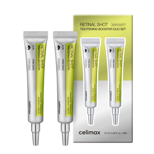 celimax The Vita A Retinal Shot Tightening Booster | 0.1% Retinal, 3% Matryxyl, High-Strength Retinoid for Anti-Aging, Pore Minimizer, Wrinkles & Fine Lines, Firmer Skin, 15ml (2 Packs)
